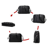 Multifunctional Double Layer Woven Handbag - Cable - Top-Down View