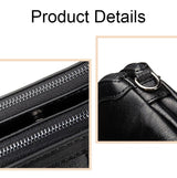 Multifunctional Double Layer Woven Handbag - Cable - Rear View