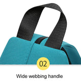 Outdoor Crossbody Bag Earphone Hole - Dark Blue - Close-Up Angle