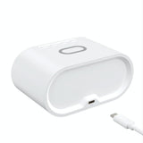 15W Wireless Charger With Mirror & Clock - White