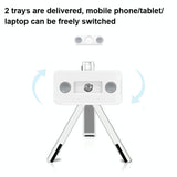 Portable Laptop and Tablet Stand - Foldable - White - Rear View