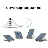 Portable Laptop and Tablet Stand - Foldable - White - 45-Degree Angle