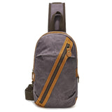 Canvas & Leather Men Chest Bag Crossbody & Waist Bag Combo - Earth Yellow - Extra Image