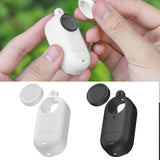 Silicone Camera Body Case with Lens Cap and Neck Strap for Insta360 Go 3 - White