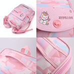 Double School Backpack for Girls - Gray Purple