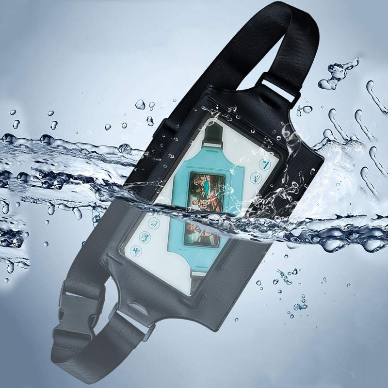 Waterproof Waist Bag For Mobile Phone And Sports - Gray Blue