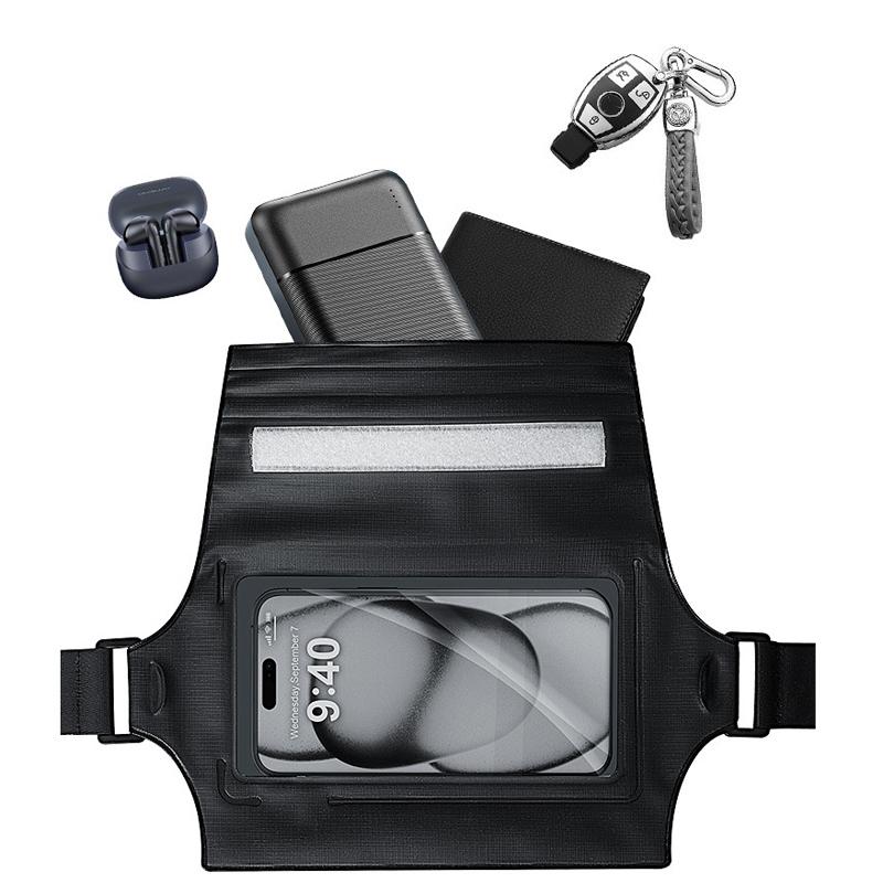 Waterproof Waist Bag For Mobile Phone And Sports - Gray Blue