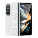 For Samsung Galaxy Z Fold4 5G Silicone Wristband Foldable Phone Case - White