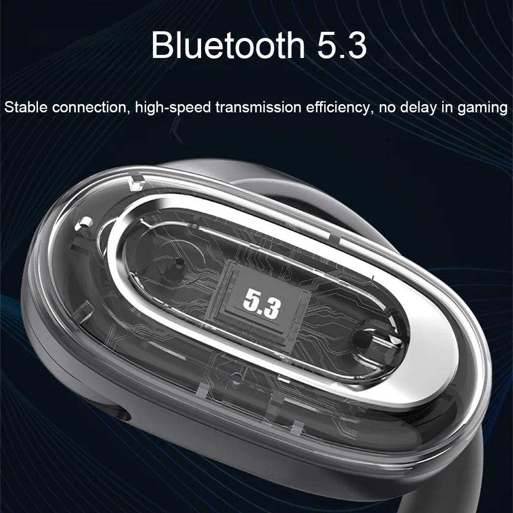 Adjustable Wireless Bluetooth Earphones with Noise Reduction - T35 Ows - White