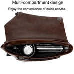 Large Capacity Waterproof Men Crossbody Bag - Brown