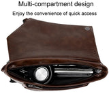 Large Capacity Waterproof Men Crossbody Bag - Brown - 45-Degree Angle