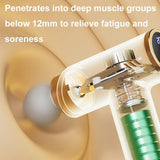Silent Fascia Gun For Muscle Relaxation - High Frequency Vibration Massager - Khaki - 45-Degree Angle