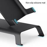 White Monitor Riser Bracket - Space-saving - 45-Degree Angle