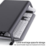 White Monitor Riser Bracket - Space-saving - Rear View