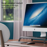 White Monitor Riser Bracket - Space-saving - Low Angle