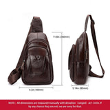 Leather Men Shoulder Bag Compact & Stylish - Yellow Brown