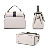 Versatile Small Square Handbag For Women - Black - Top-Down View