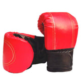 Half-Finger Boxing Gloves For Adults - Ideal For Fighting And Punching - Black - Front View