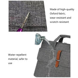 13-13.3 Inch Multifunctional Laptop Bag - Durable Shoulder & Handheld Design - Gray - Rear View
