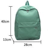 Simple Women Travel Backpack Solid Colour - Green