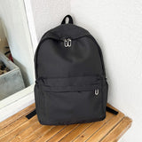 Simple Women Travel Backpack Solid Colour - Green - Extra Image