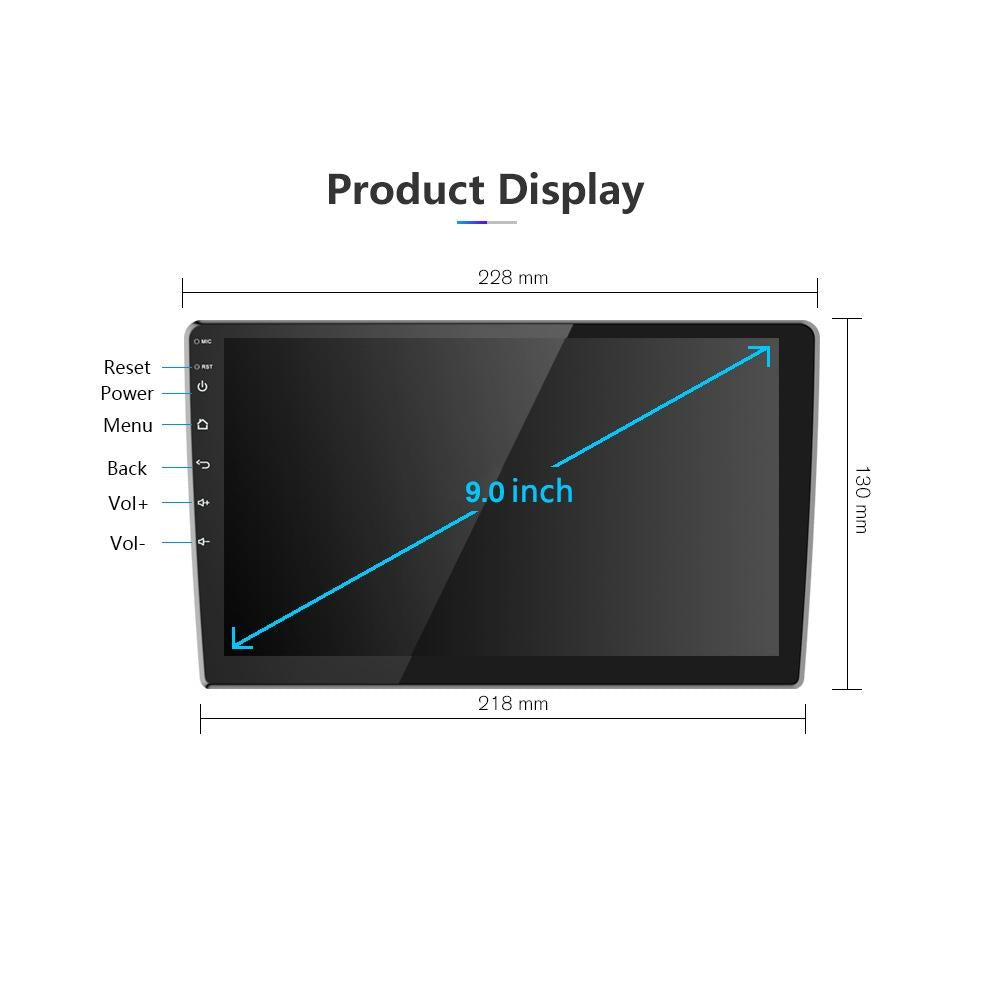 9 Inch Android Carplay Navigation 1 + 32G Screen With Ahd Camera