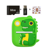 Instant Printing Camera with 2.4 Hd Screen and 32gb Tf Card - Green - Front View