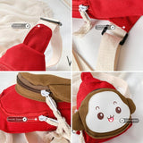 Adorable Monkey Crossbody Bag For Kids - Red - 45-Degree Angle