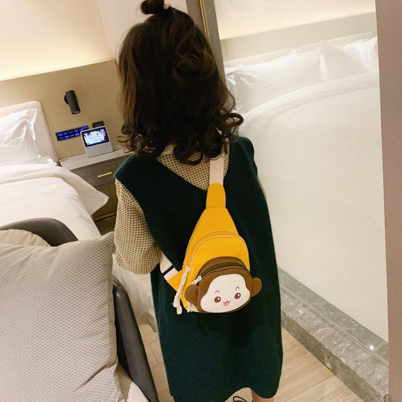 Adorable Monkey Crossbody Bag For Kids - Red