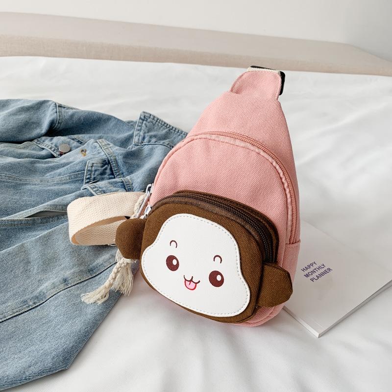 Adorable Monkey Crossbody Bag For Kids - Red
