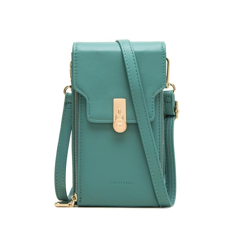 Green Multi Compartment Shoulder Bag Large Capacity