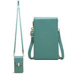 Green Multi Compartment Shoulder Bag Large Capacity