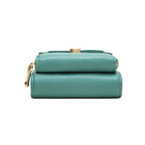 Green Multi Compartment Shoulder Bag Large Capacity - Rear View