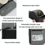 Rfid Passport Storage Bag Anti Theft Messenger - Blue
