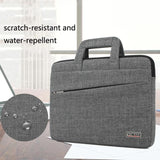 Waterproof Casual Laptop Bag For Business - 14 Inch Dark Gray - Close-Up Angle