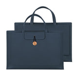 Portable Laptop Inner Bag with Elastic Thread Button - Brown
