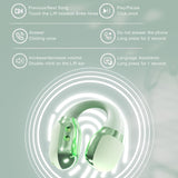 Wireless Sports Bluetooth Earphones with Air Conduction - F16 Tws - Green - Extra Image