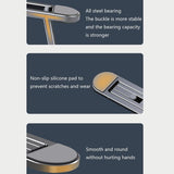 Foldable Laptop Stand with Fan and Heater - Portable and Adjustable - Gray - Extra Image