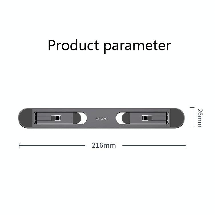 Foldable Laptop Stand with Fan and Heater - Portable and Adjustable - Gray