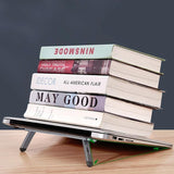 Foldable Laptop Stand with Fan and Heater - Portable and Adjustable - Gray