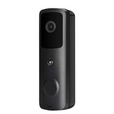 Wireless Smart Doorbell With Two-Way Intercom & Night Vision - Battery Powered - White - Front View