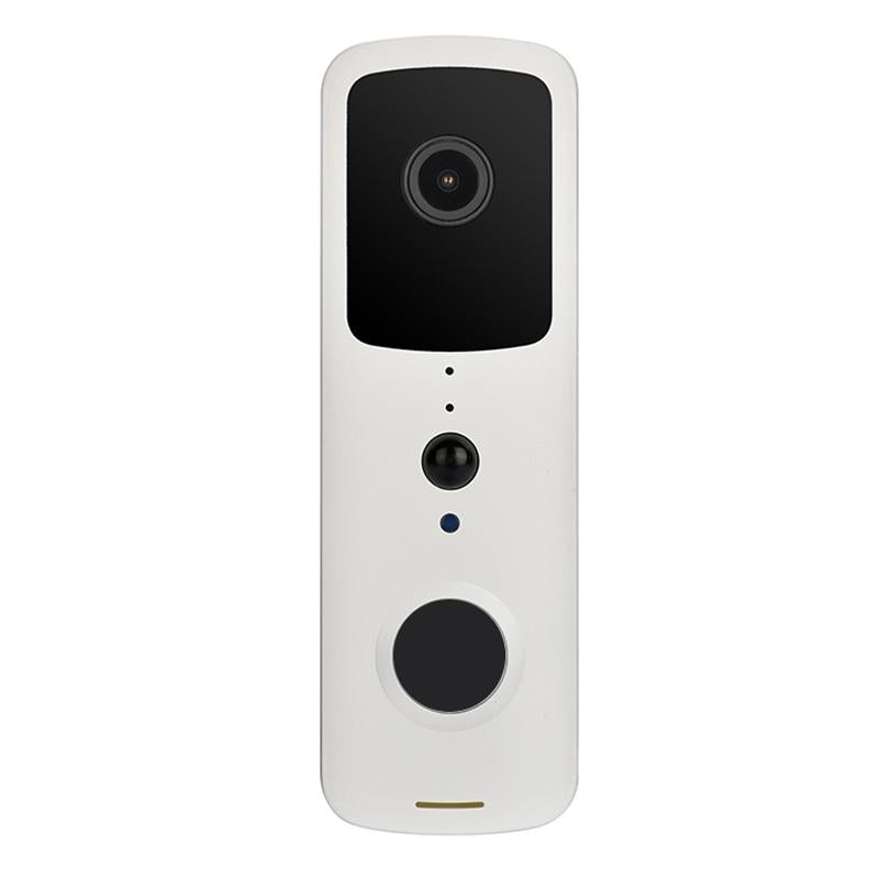 Wireless Smart Doorbell With Two-Way Intercom & Night Vision - Battery Powered - White