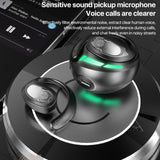 Wireless Bluetooth Earphones for Mechanical Planet - Ear-mounted - Black - Close-Up Angle