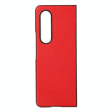 For Samsung Galaxy Z Fold4 5G Litchi Texture Case - Two Tone - Red