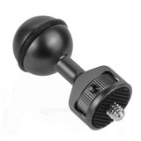 Universal 2.5cm Ball Head Clip for Action and Underwater Cameras - Black
