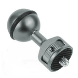 Universal 2.5cm Ball Head Clip for Action and Underwater Cameras - Black - Extra Image