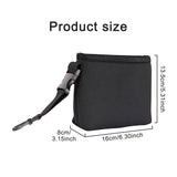 Black Portable Golf Ball Cleaning Bag - Waterproof & Removable - Top-Down View