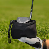 Black Portable Golf Ball Cleaning Bag - Waterproof & Removable - Extra Image
