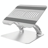 Adjustable Laptop Stand - Aluminum Alloy Desktop Riser - Grey - Front View