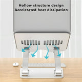 Adjustable Laptop Stand - Aluminum Alloy Desktop Riser - Grey - Close-Up Angle